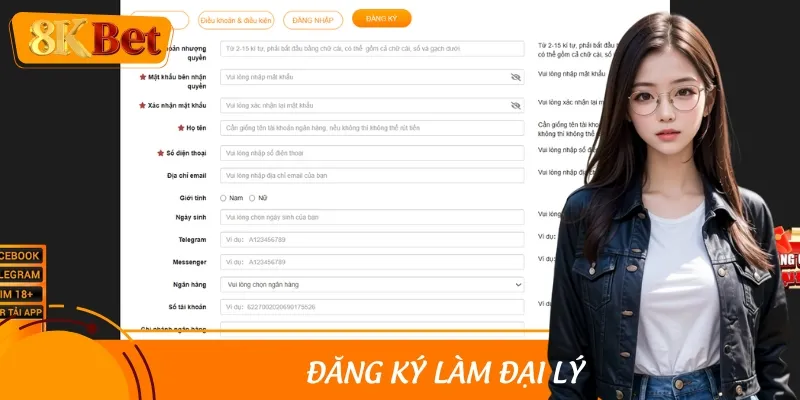 Đăng ký làm đại lý 8KBET để có cơ hội kinh doanh và kiếm hoa hồng