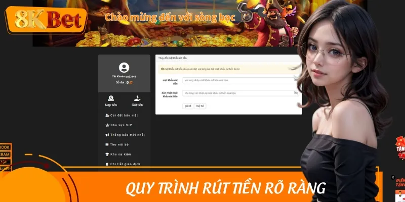 Quy trình rút tiền minh bạch, đơn giản, giúp nhận thưởng nhanh chóng